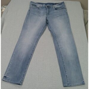 Bonobos Slim Taper Jeans Mens 38x34 Light Wash‎ Stretch Denim Blue Pants Casual